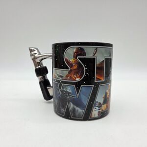 Star Wars Silver Buffalo Ceramic Coffee Mug 20oz Sculpted Lightsaber Handle